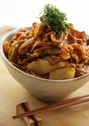 勝負力◎豚キムチーズ丼ぶり-レシピのメイン写真