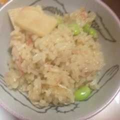 รูปของ たけのこと枝豆の炊き込みご飯