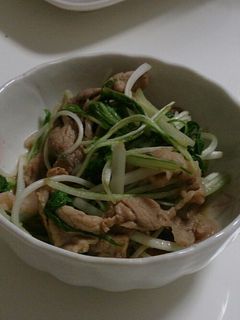 豚肉と水菜炒め-レシピのメイン写真