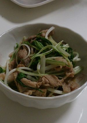 豚肉と水菜炒め-レシピのメイン写真