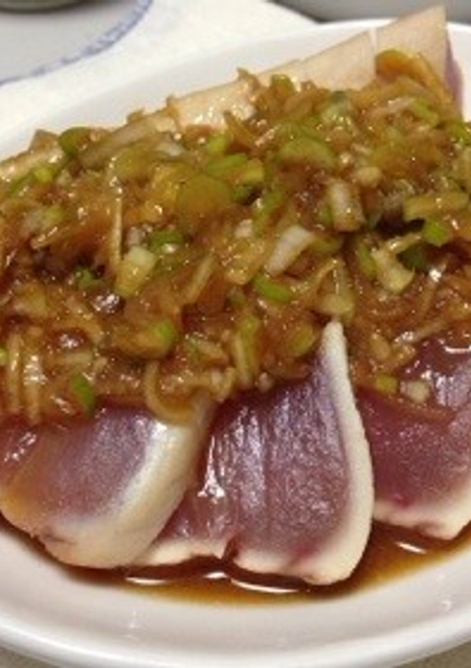 マグロのたたき風×ネギたっぷりタレ-レシピのメイン写真