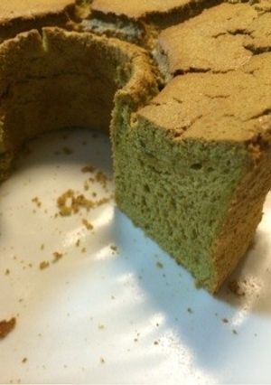 【卵3つ】緑茶シフォンケーキ【ふわふわ】-レシピのメイン写真
