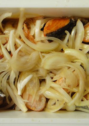 焼き鮭の酢醤油漬け-レシピのメイン写真