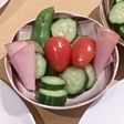 スライスハムの飾りつけ