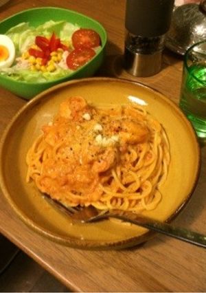 エビのトマトクリームパスタ-レシピのメイン写真