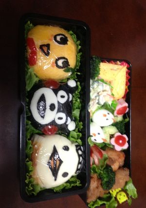 キャラ弁♡ふなっしー☆くまもん☆バリィ☆-レシピのメイン写真