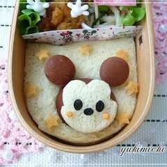 รูปของ キャラ弁♡まん丸ココアパンdeミキミニ♡
