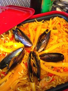 ホットプレートでパスタパエリア-レシピのメイン写真