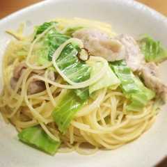 รูปของ 春キャベツとチキンのパスタ／塩麹が決め手