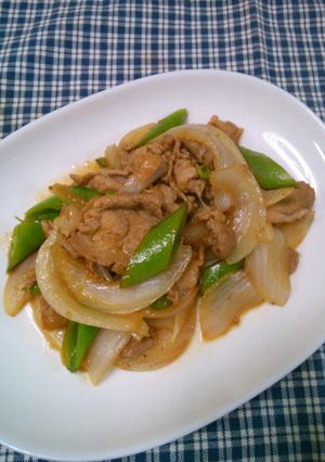 新玉ねぎと豚薄切り肉のドレッシング炒め-レシピのメイン写真