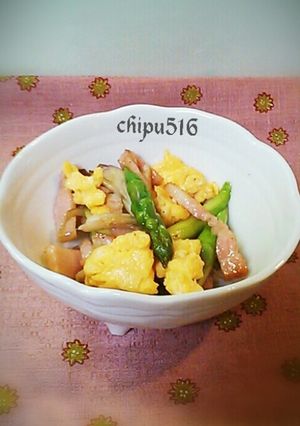 超簡単アスパラと舞茸ベーコンのバター炒め-レシピのメイン写真