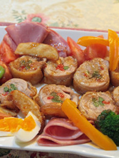 さっぱり和風ドレッシングのチキンロール-レシピのメイン写真