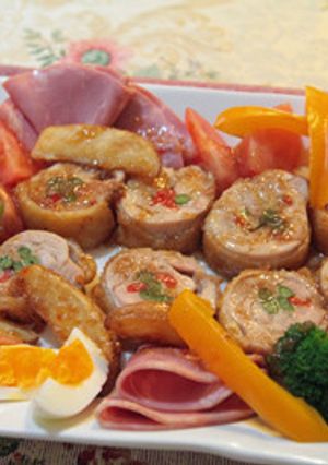 さっぱり和風ドレッシングのチキンロール-レシピのメイン写真