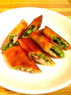 料理男子のエビとアスパラの春巻き-レシピのメイン写真