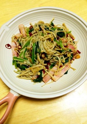 【簡単】えのきペペロンチーノ【低カロ】-レシピのメイン写真