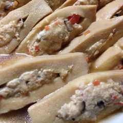 A picture of ♡鶏つくね入り高野豆腐の煮物♡.