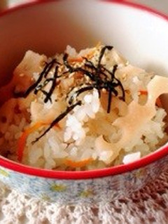 だし香る!れんこんの炊き込みご飯-レシピのメイン写真