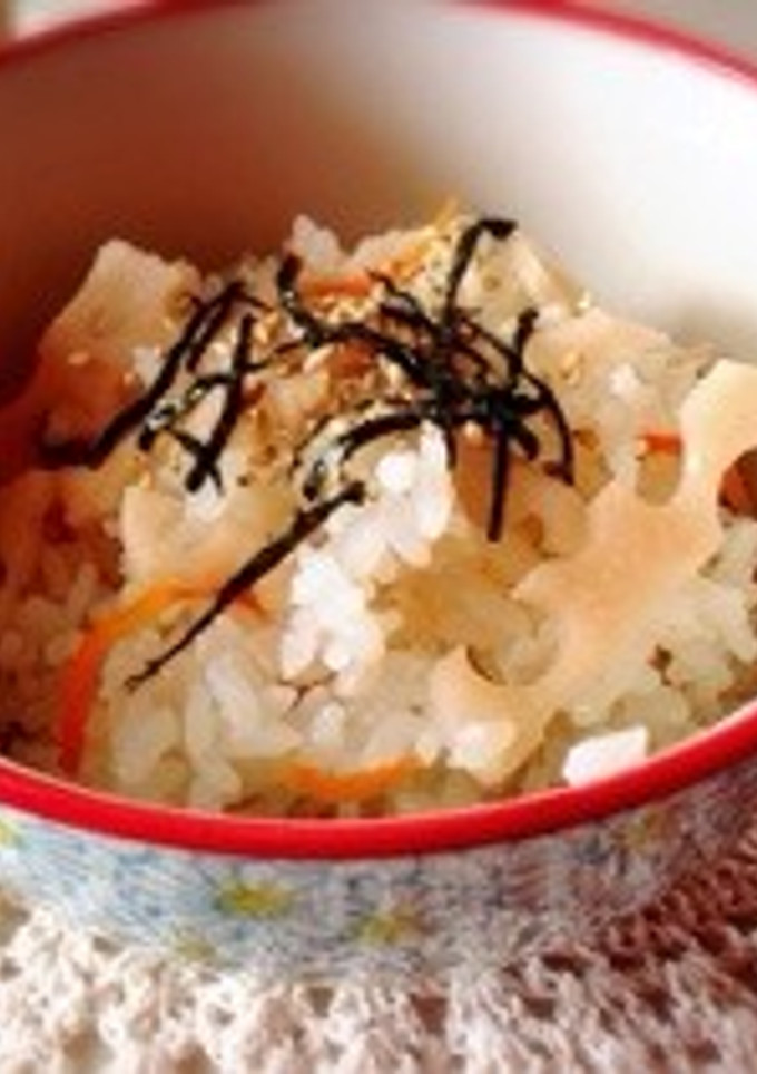 だし香る！れんこんの炊き込みご飯-レシピのメイン写真