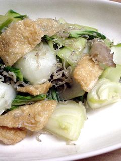 青梗菜と油揚げの炒め物-レシピのメイン写真