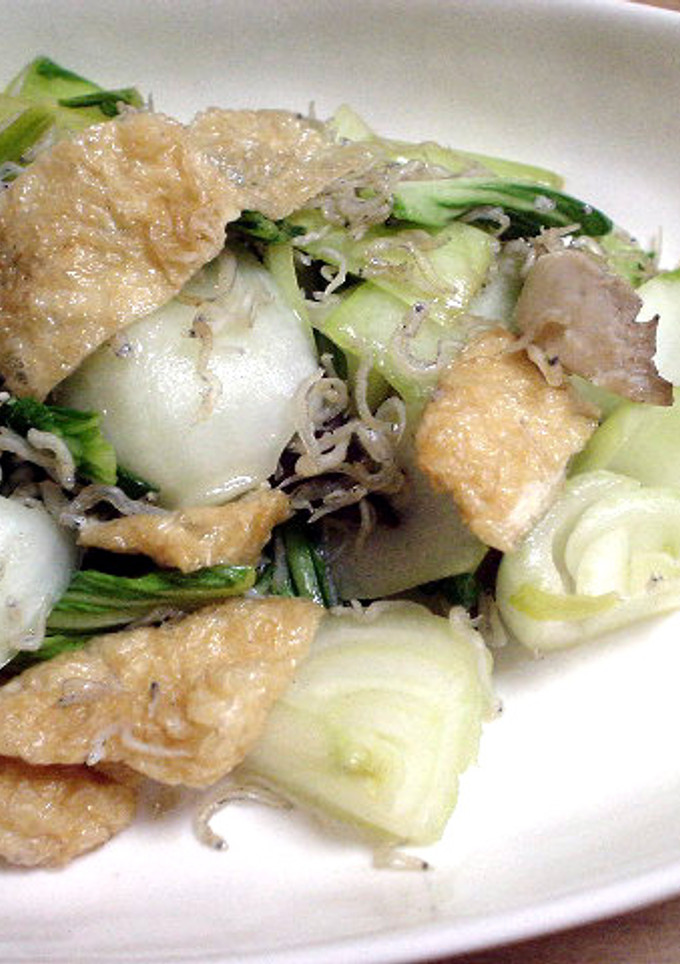 青梗菜と油揚げの炒め物-レシピのメイン写真