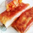 トマトソースで♡新玉ねぎとコーンの春巻き