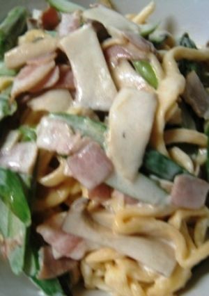アスパラとベーコンのクリームパスタ-レシピのメイン写真
