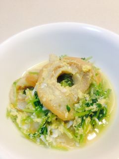 車麩と豆苗の卵とじ-レシピのメイン写真