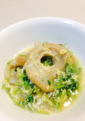 車麩と豆苗の卵とじ-レシピのメイン写真