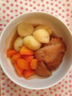 新ジャガと野菜天の煮物-レシピのメイン写真