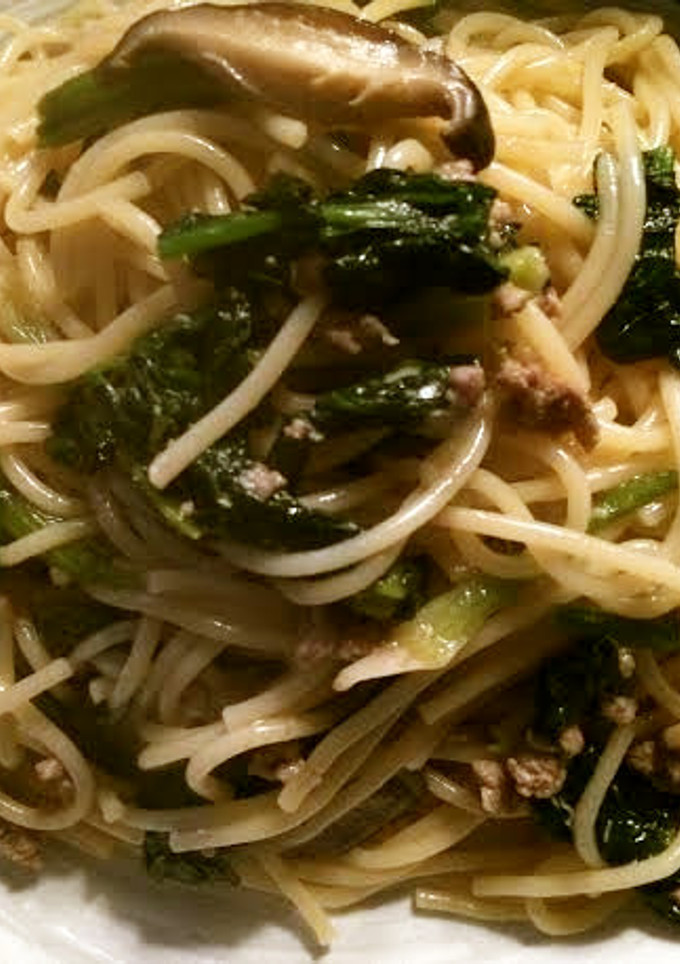 【簡単】ほうれん草とひき肉の和風パスタ-レシピのメイン写真