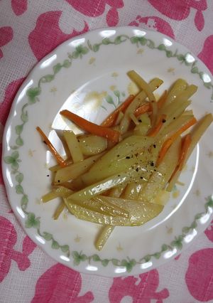 じゃがいもと人参のニンニク醤油できんぴら-レシピのメイン写真