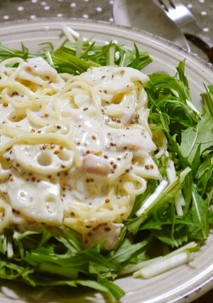 簡単クリームマスタードソースのパスタ♡-レシピのメイン写真