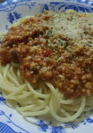 ヘルシーなミートソーススパゲッティ-レシピのメイン写真