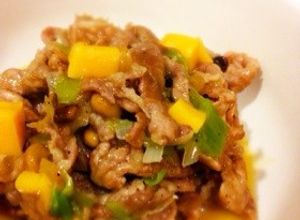 納豆とチーズのネギ塩ポーク炒め-レシピのメイン写真