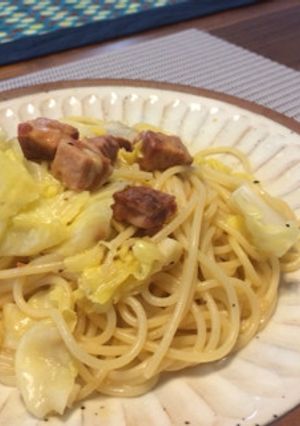 缶つまアレンジ☆ベーコンパスタ-レシピのメイン写真
