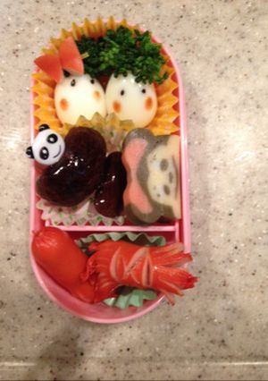 うずらカップルとおかず-レシピのメイン写真