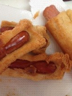 簡単!食パンで魚肉ソーセージ巻き揚げ!-レシピのメイン写真
