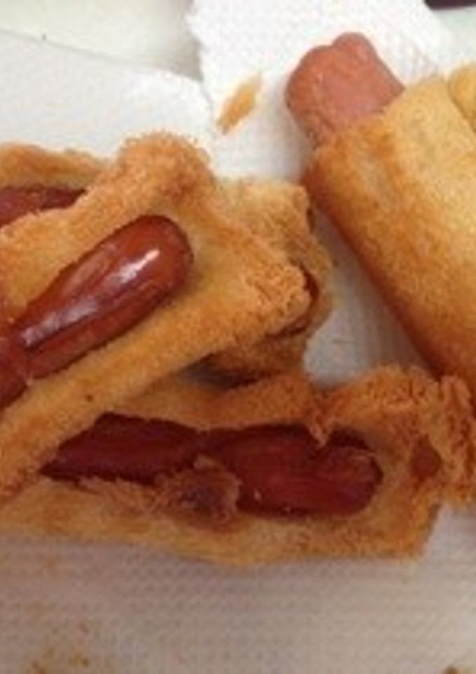 簡単！食パンで魚肉ソーセージ巻き揚げ！-レシピのメイン写真