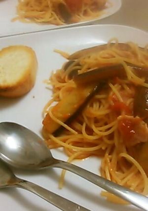 楽チン!!ナスとトマトのベーコンパスタ☆-レシピのメイン写真