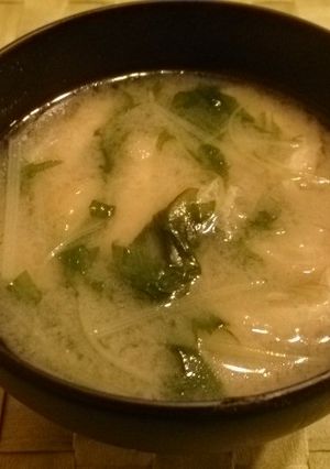 ◆簡単♡水菜とお揚げさんのお味噌汁◆-レシピのメイン写真