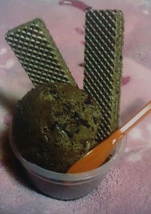 チョコチップ入りチョコアイス-レシピのメイン写真