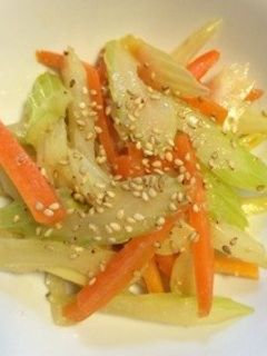 セロリの金平(味噌味)-レシピのメイン写真