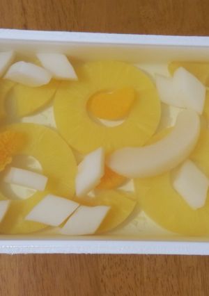 さくらんぼももの　ぷるぷるフルーツゼリー-レシピのメイン写真