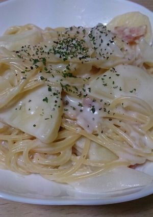 簡単!!シチューの素でクリームパスタ♥-レシピのメイン写真