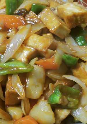 ヘルシー！肉代わりに厚揚げ！酢豚風厚揚げ-レシピのメイン写真