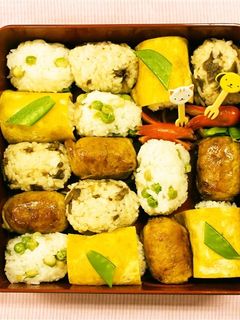春の行楽弁当(寿司おにぎり)-レシピのメイン写真