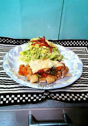 20分簡単　夏バテ解消具沢山チキンソテー-レシピのメイン写真