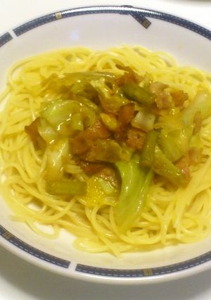 春キャベツとアスパラベーコンの和風パスタ-レシピのメイン写真