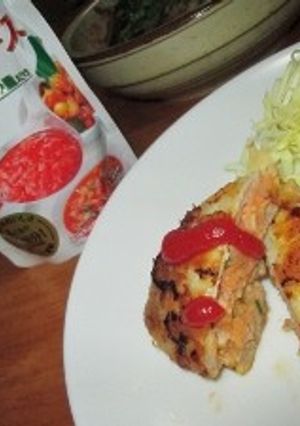 トマポテサラin豚肉サンドピカタ-レシピのメイン写真