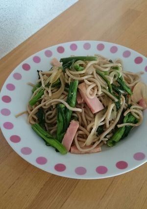 簡単ランチ☆蕎麦ペペロンチーノ-レシピのメイン写真